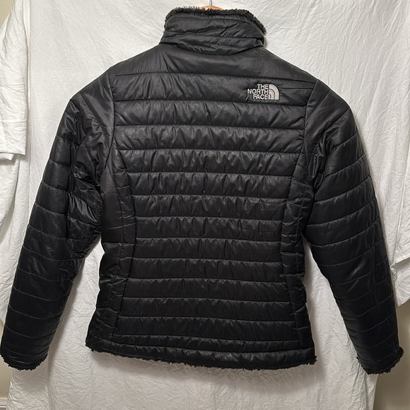 THE NORTH FACE | black/black Reversible Mossbud Swirl Jacket Girls M (10-12) - Picture 2 of 6